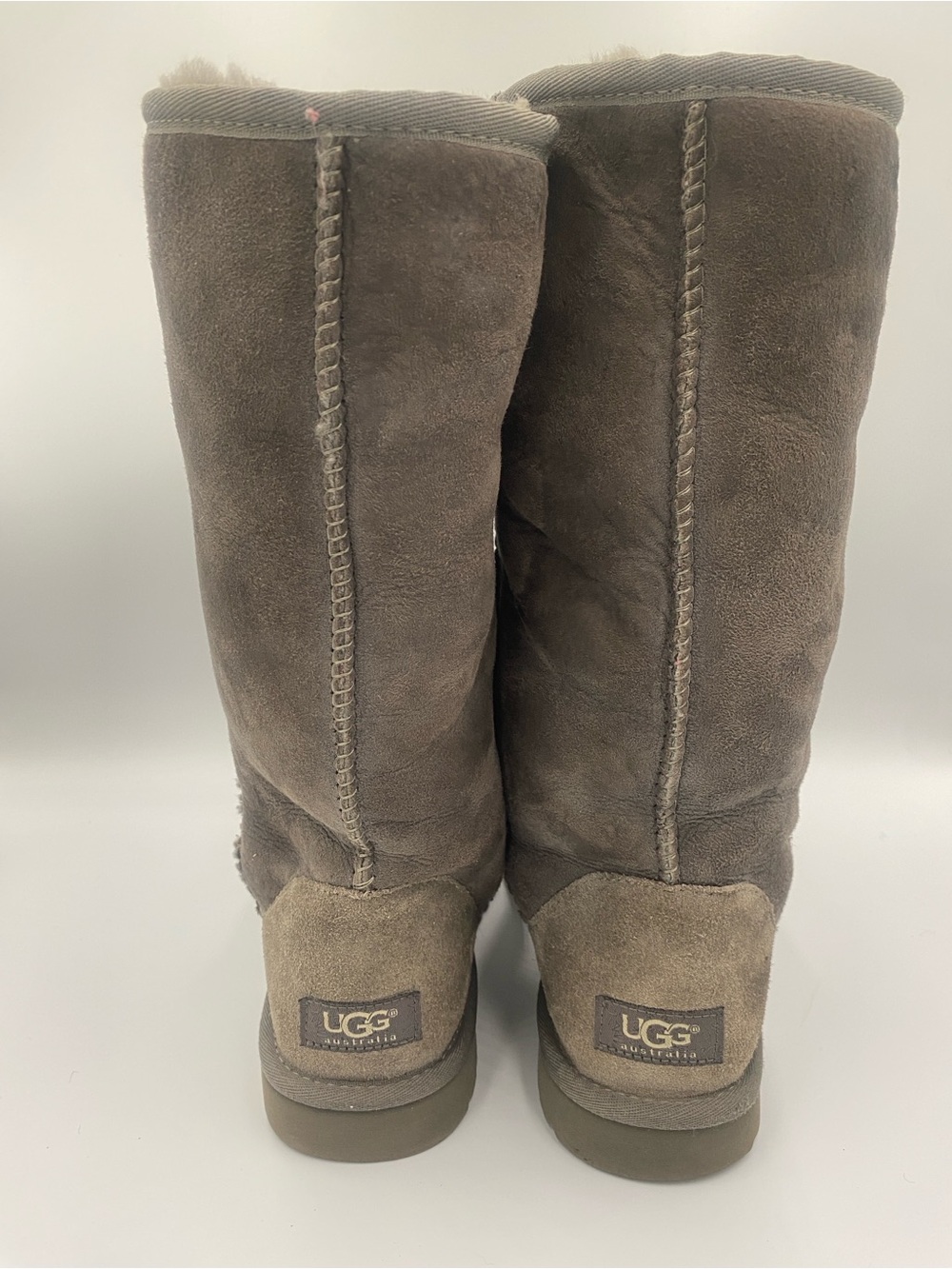 Vintage UGG Australia Classic Tall Suede Boots Grey Size 8 (Read Desc) - Picture 7 of 12